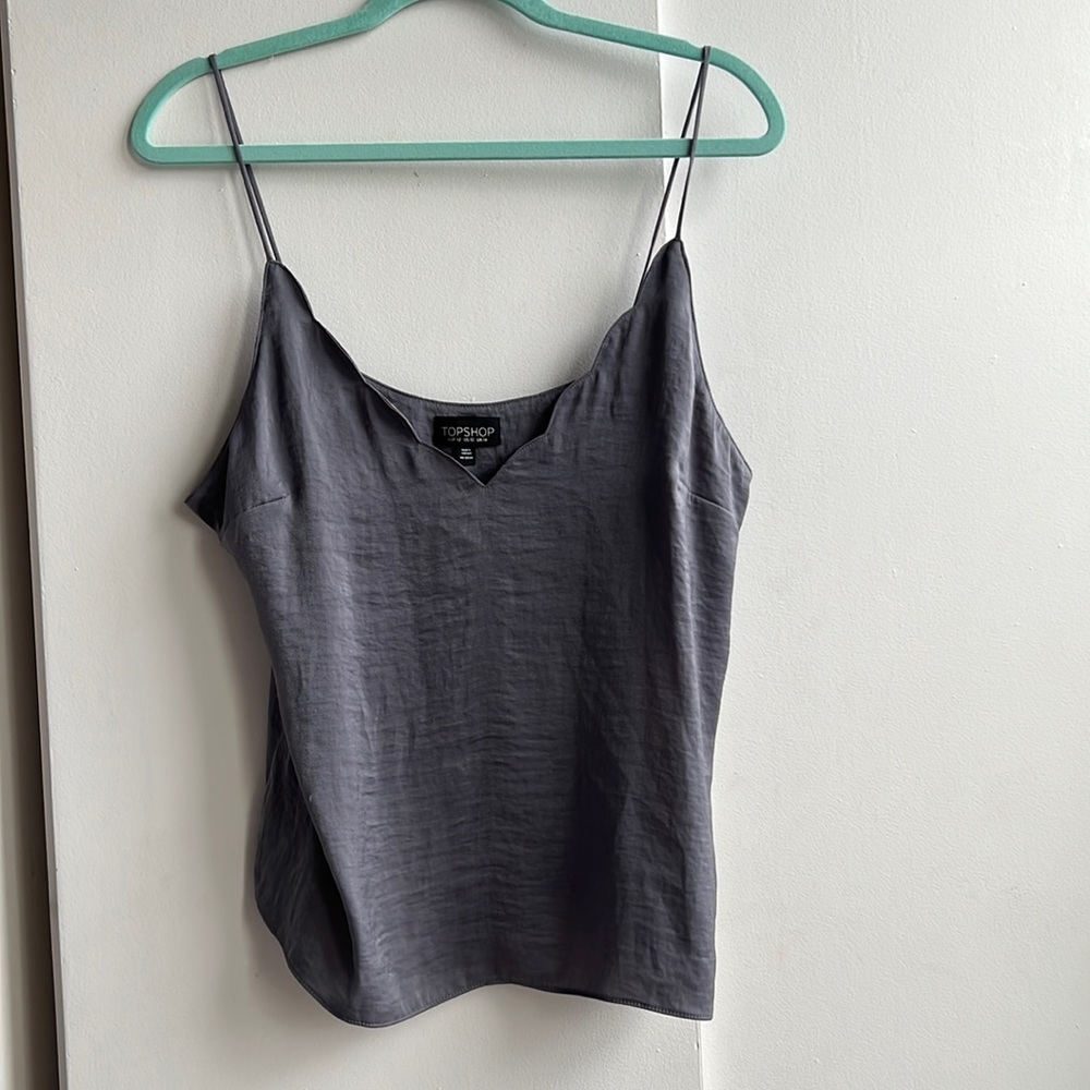 Top Shop eggplant silky lose tank top